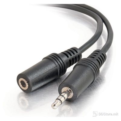 Cable audio 3.5mm - 3.5mm M/F 3m Black