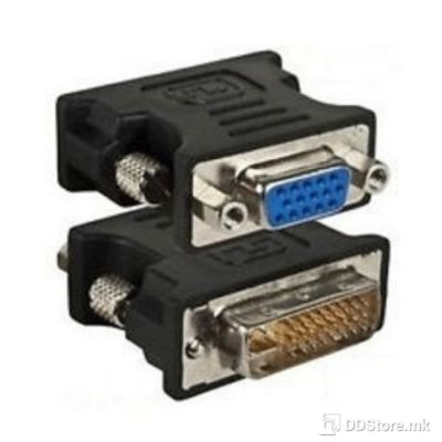 Adapter DVI-I Dual Link (M) - VGA D-sub (F) Black