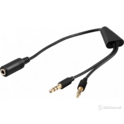 Adapter Audio 3.5mm stereo (M) - 2x 3.5mm stereo (F)