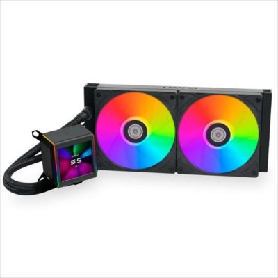 COOLERS CPU AIO LIAN LI GALAHAD II LCD 280 ARGB, 2,88"IPS Display, DAISY-CHAINABLE 2x140mm ARGB PWM FAN, Black, GA2ALCD28B