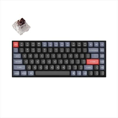 KEYBOARD MECHANICAL KEYCHRON K2 PRO QMK/VIA HS RGB LED 75% Keychron K PRO Brown switch Multi-Device (Wired+Bluetooth), Black, K2P-H3
