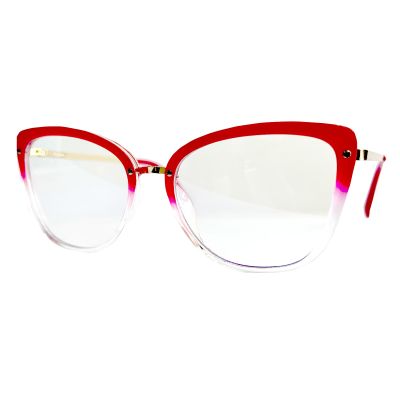 Two Circles Fancy Rose Red Color - Blue Light and UV Protective Glasses, with included protection case, C4