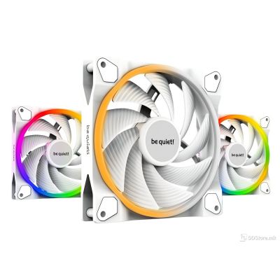 COOLERS CASE FAN 3x140mm BE QUIET! LIGHT WINGS WHITE PWM high speed 2200rpm ARGB, RIFLE BEARING, Triple Pack, BL103