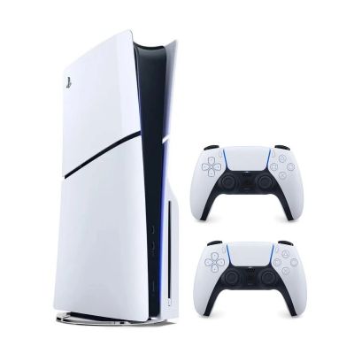 Sony PlayStation 5 Disc Edition Slim Console + EXTRA DualSense Wireless Controller , CPU: 3.5GHz, 8-core AMD Zen 2, GPU: 10.3 teraflop
