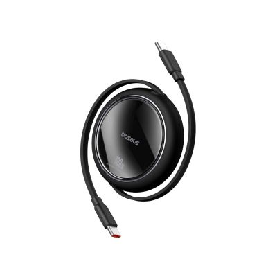 Cable USB 2.0 Type-C to Type-C 1m Retractable Baseus Free2Draw PD 100W Cluster Black