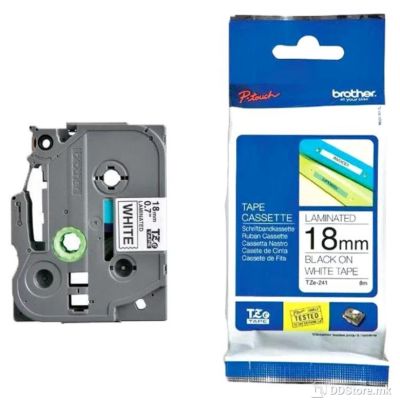 Brother Genuine P-touch TZe-241 laminated label tapes 18mm