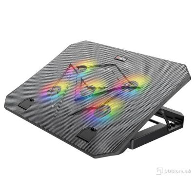 Meetion CP3030 Cooling Pad, Five fan with RGB back light