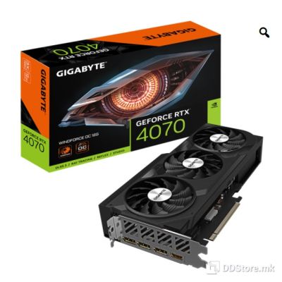 GIGABYTE GeForce RTX 4070 WINDFORCE OC – 12GB GDDR6X, 192-bit, PCIe 4.0