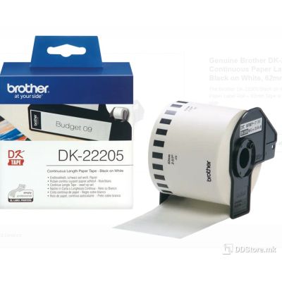 Brother label printer tape continuous paper DK-22205 white (30.5m x 62mm)