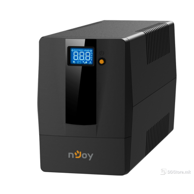 UPS NJOY Horus Plus 800VA/480W 2x Schuko, Single Phase ,Line-interactive (VI), Tower,Simulated Sine Wave, 2 x Schuko Battery Backup, Batteries Installed 1x GP09122L, Typical Backup Time
