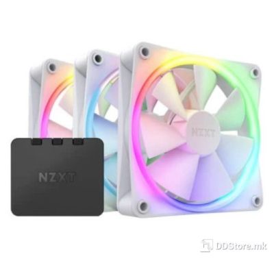COOLERS CASE FAN 3x120mm NZXT F120 RGB CORE w/controller, 1900 RPM PWM, White, RF-C12TF-W1