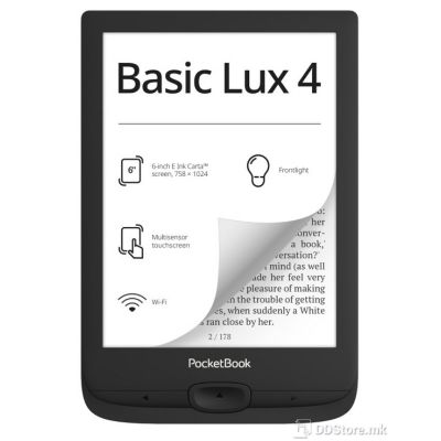 E-Book Reader PocketBook Basic Lux4 Ink Black