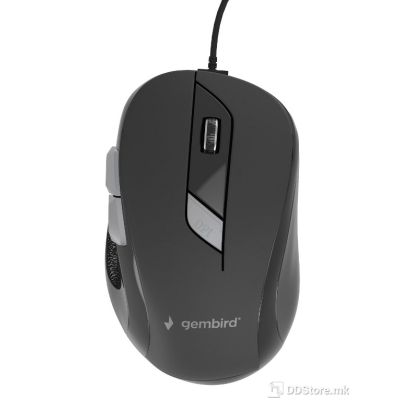 Gembird Wired optical mouse, USB, black, PN:MUS-6B-01