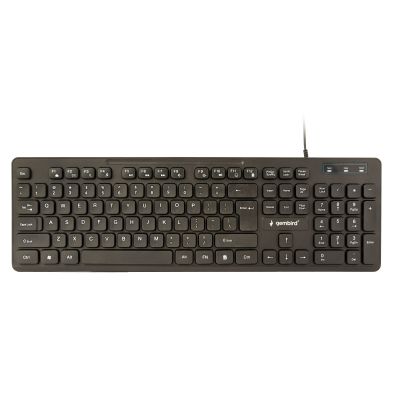 Gembird Multimedia keyboard, black, US-layout, PN:KB-MCH-04