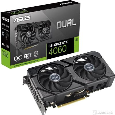 ASUS DUAL-RTX4060-O8G-EVO, NVIDIA GeForce RTX 4060, PCI 4.0, OpenGL 4.6, 8GB GDDR6