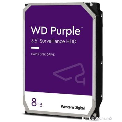 WD  HDD 8TB WD 3.5" SATA III 256MB IntelliPower WD85PURZ Purple