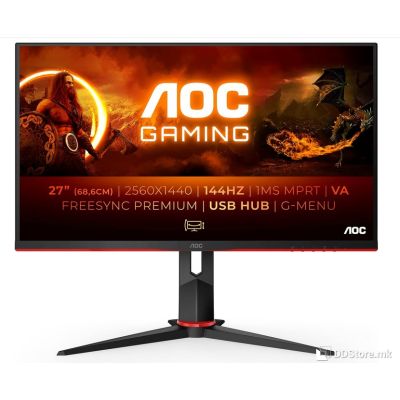 AOC 27" 155hz QHD VA Q27G2U/BK WLED Gaming Monitor