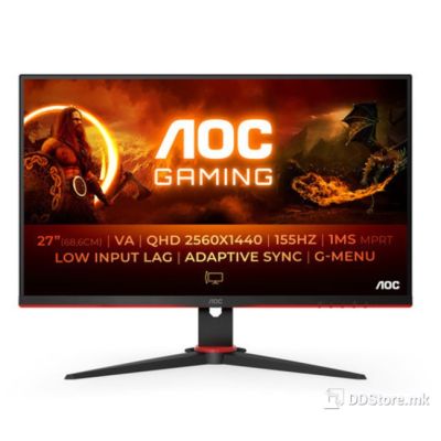 AOC 27" 165hz QHD VA Curved CQ27G2S/BK WLED Gaming Monitor