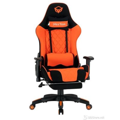 Meetion CHR25 GAMING chair Black&Orange, Leather