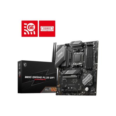 MB AM5 B650 GAMING PLUS WIFI MSI 4xDDR5 7200Mhz (O.C), DP, HDMI, 2xPCI-Ex16 4.0,1xPCI-Ex1, 2xM.2, 4xSATA3, 2.5Gb LAN, Wifi6E, BT 5.3, 7E26-001R