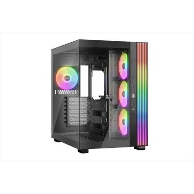 CASE BE QUIET! ATX Mid-Tower Light Base 600 LX, w/2x Tempered glass, 4x Light Wings LX 120mm PWM, ARGB LED strips and 2 hubs, inverted layout, Black BGW67