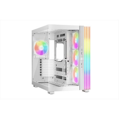 CASE BE QUIET! ATX Mid-Tower Light Base 600 LX, w/2x Tempered glass, 4x Light Wings LX 120mm PWM, ARGB LED strips and 2 hubs, inverted layout, White BGW68