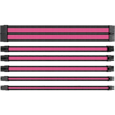 EXTENSION PSU KIT THERMALTAKE TTMOD ATX 24-pin, CPU 4+4-pin, PCI-E 8-pin x2, PCI-E 6-pin x2, w/cable comb BLACK/PINK AC-046-CN1NAN-A1
