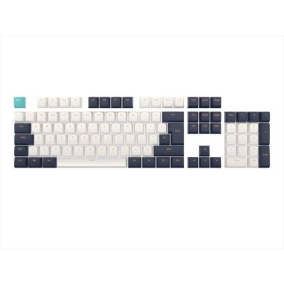 KEYBOARD MECHANICAL KEYCAPS DARK PROJECT NAVY BLUE, (ANSI & ISO LAYUOT 177PCS), White/Blue, KS-1060