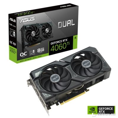 ASUS DUAL-RTX4060TI-O8G-SSD, M.2 slot PCIe Gen 5, NVIDIA GeForce RTX 4060 Ti, PCI E 4.0
