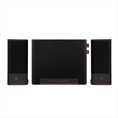 SONICGEAR SPACE 3 Maroon 2.1 FM Radio, MP3 Playback (20W) USB/Bluetooth  4.2