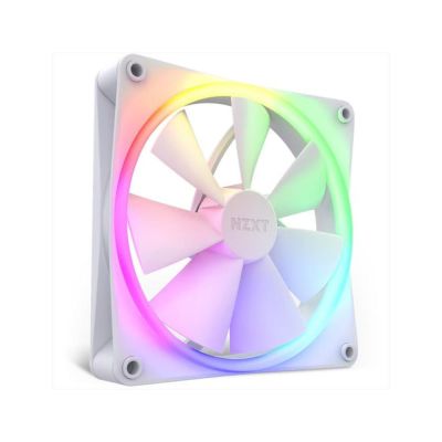 NZXT F140 RGB, White, Advanced RGB Lighting Customization, Whisper Quiet Cooling