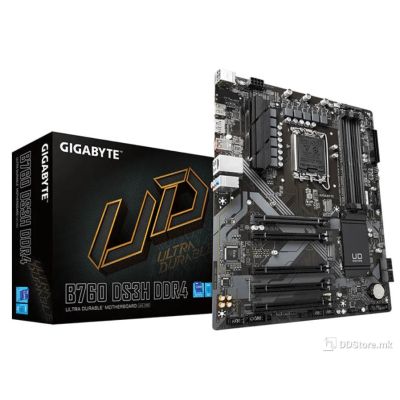 MB Gigabyte B760 DS3H LGA1700 DDR4 5333MHz OC/2xM.2/USB3.2/Type-C/PCIe 4.0/Gbit LAN/HDMI/DP