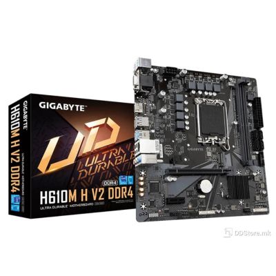 MB Gigabyte H610M H V2 DDR5 LGA1700 5600MHz/SATA3/M.2/USB3.2/Gbit LAN/PCIe 4.0/HDMI/VGA