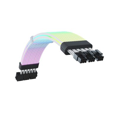 GameMax VGA 3x8pin-B Black, VGA extension cable x 3, ARGB light, Length 300mm