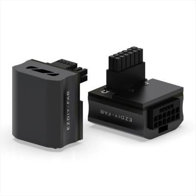 VGA POWER ADAPTER EZDIY-FAB 12VHPWR 600W RVS 90 DEGREES black