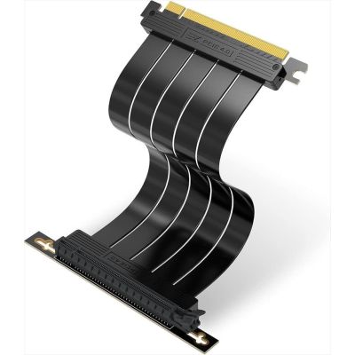 CABLE RISER EZDIY-FAB HIgh Speed PCIe x16 M To PCIe x16 F 200mm Gen 4.0, right angle, black
