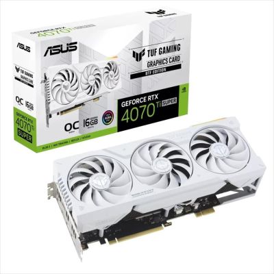 VGA ASUS RTX 4070 Ti SUPER BTF TUF WHITE OC EDITION 16GB GDDR6X, 2xHDMI, 3xDP