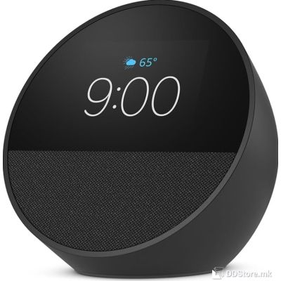 Amazon Echo Spot 2024 Smart Alarm Clock and Speaker Black