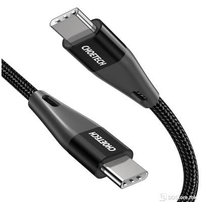 Cable USB 2.0 Type-C to Type-C 1.2m Choetech Magnetic 100W PD Black