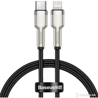 Cable USB 2.0 Type-C to Lightning 0.25m Baseus Cafule Series PD 20W Metal Black