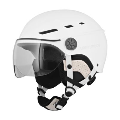 TNB UMHELMVSWHM, Заштитен шлем за велосипед/скутер со вградени наочари, Големина М, Бела боја