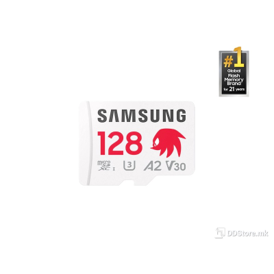 Secure Digital Micro Samsung 128GB SDXC PRO Plus Sonic The Hedgehog 180R/130W U3 V30 A2