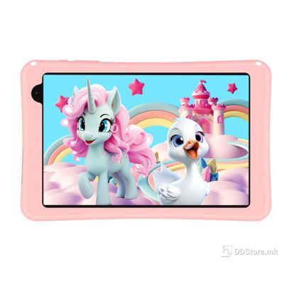 Teclast Tablet P85T Kids, 8'', Allwinner A523 Octa Core, 4GB RAM, 64GB, Android 13, 0.3MP +2MP, Pink, cover