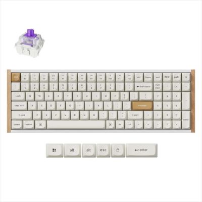 KEYBOARD WIRELESS MECHANICAL KEYCHRON K4 HE Special Edition, HS, RGB LED, Full Size, Gateron Double-Rail Magnetic Switch, OSA PBT, White, K4H-Q1
