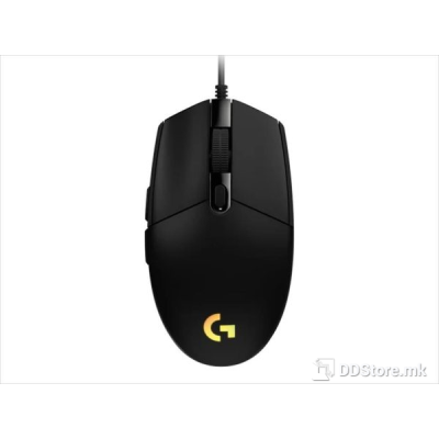 Logitech Mouse Gaming G203 LIGHTSYNC RGB, USB Type-A, 8000 DPI, Number of programmable buttons 6, 1 ms, 1000 Hz, Illumination, Cable length 2.1m,