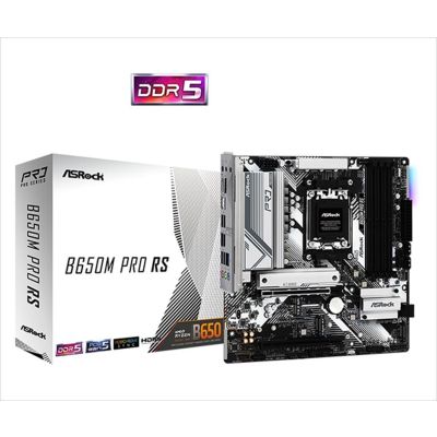 MB AM5 B650M PRO RS ASROCK 4xDDR5 7200+Mhz(O.C.), HDMI, DP, PCI-Ex16 4.0, PCI-Ex4, 3xM.2, 4xSATAIII, 2.5G LAN