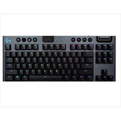 KEYBOARD MECHANICAL LOGITECH G915X LIGHTSPEED TKL WIRELESS RGB GL TACTILE BLACK w/bluetooth, 920-012737