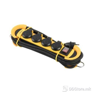 Power Protector Philips 5m 4 Sockets Black Yellow