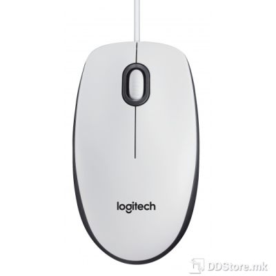 Logitech Mouse USB B100 Optical Business, White