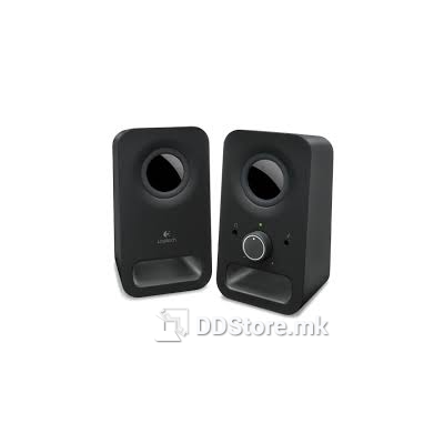 Logitech Speakers Z150, 2.0 channels, 6W, 3.5 mm connector, Power source type AC, Type C, Black
